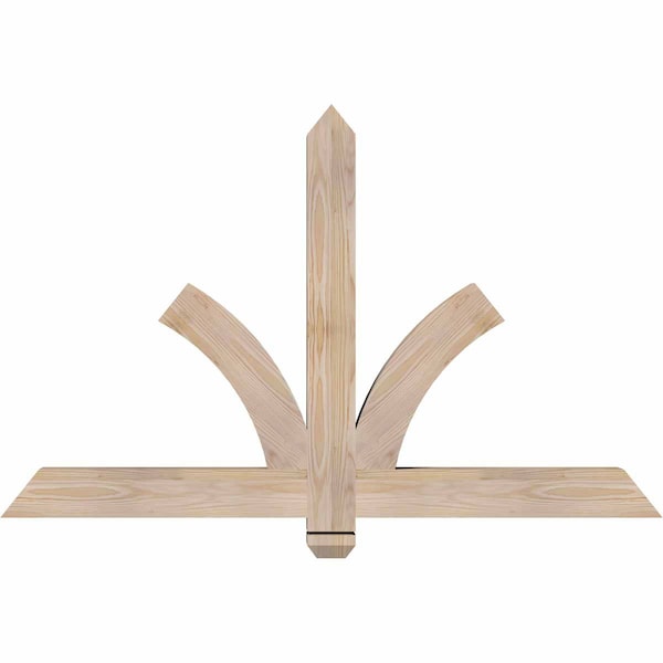 Ekena Millwork Redmond Smooth Timber Gable Bracket, Douglas Fir, 48"W x 30"H x 3 1/2"D x 3 1/2"F, 15/12 Pitch GBW048X30X0404RED00SDF - main